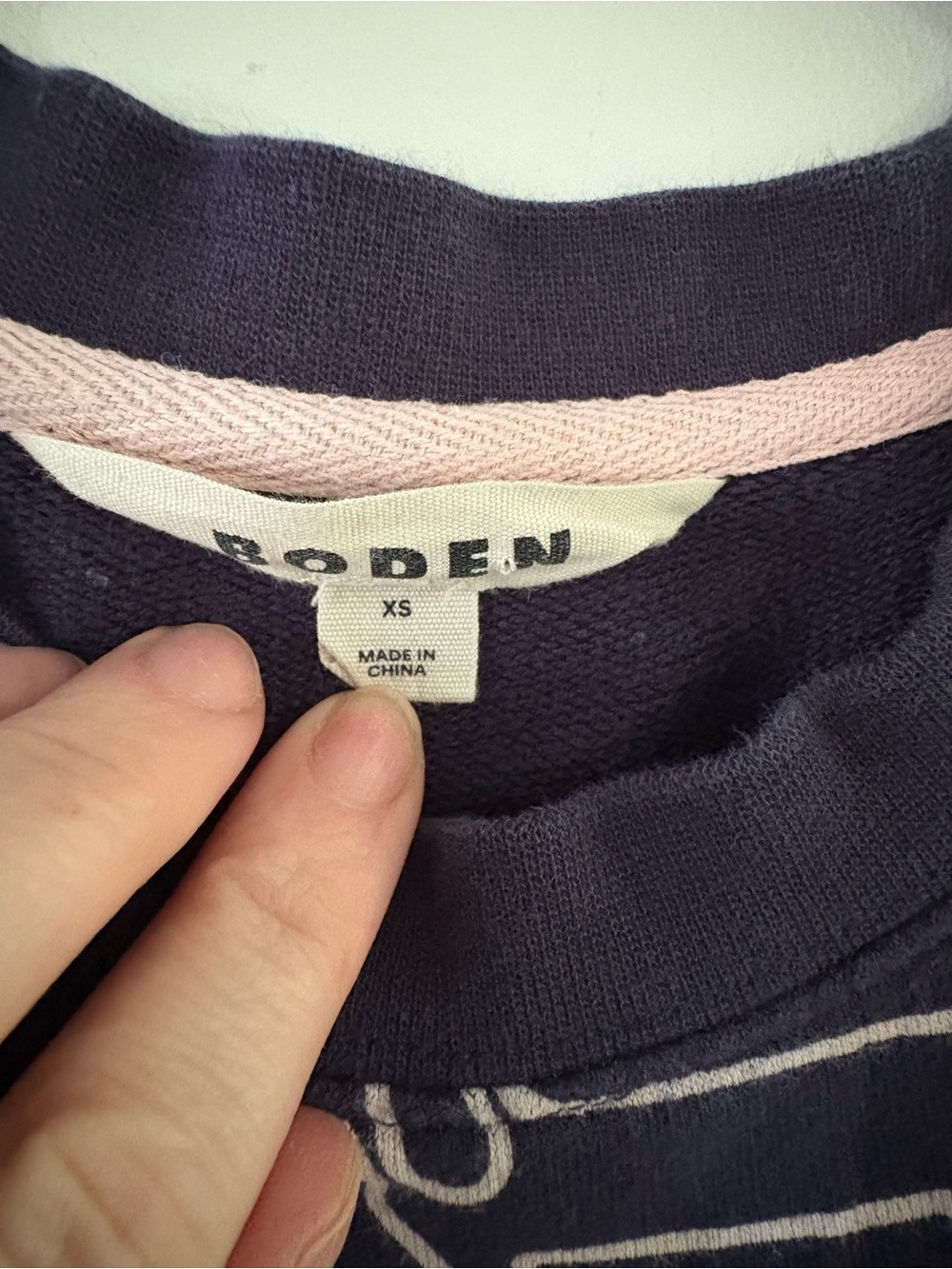 Boden Navy Dachshund Pattern Crewneck Sweater - Picture 2 of 5